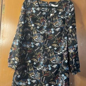 Wayf Black Floral Mini Dress